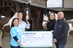 Front left Naomi Brown Diabetes UK Northern Ireland fund raising manager, front right Joint hunt master Ian Holmes, back left events organiser Norma Wilkinson, back right junior hunt member Rachel Kelly.