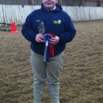 Gavin Forsythe from Omagh RDA  displays his awards following his win at the RDA Show Jumping event heldd in Danescroft.  Gavin will now travel to Hartpury during the summer as part of the Omagh an