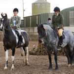 From left: Class 4 Winner (and Champion) Lynsey Robb on Glenvine Creg-Ny-Baa and
Class 5 Winner (and Reserve Champion) Caitlin Brown on Craigmount Sparrow