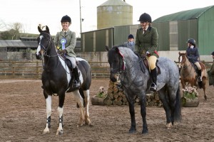 From left: Class 4 Winner (and Champion) Lynsey Robb on Glenvine Creg-Ny-Baa and Class 5 Winner (and Reserve Champion) Caitlin Brown on Craigmount Sparrow