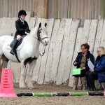 Omagh RDA Rider Jack Armstrong, salute the judges at Danescroft Equestrian Centre.  Jack was one of 8 Omagh RDA riders who now will travel to the UK National Championships in July