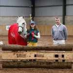 Aimee Jenkins with her pony gusty and Stephen Darragh who both jumped their way to maximum points in the 80cm class at Knockagh view's jump cross league. Photo AP Photography