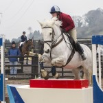 Kristen McLean clearing the boat on Crossland Lass at Knockagh View's outdoor derby