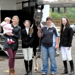 Group Chairperson, Emma-Jayne Fowler with riders Naomi Connell and Grace McSorley.  Also in the picture is Naomi's mum Leigh Connell: Henry Doggart Photography