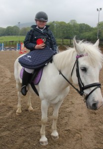 Emma Gillespie and Grey Sapphire had a great day at Ravensdale last Monday winning both X poles and 60cm class and getting the ball rolling for Mourneview Riding Club at the centre's "Bumper May Show". Photo: Niall Connolly.