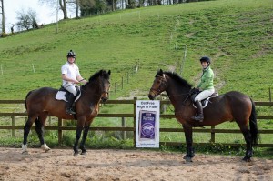 Winner of Class 4 Bronagh Stevenson on Charlie (right) with 2nd place Sam Goudy on Zaria (left)