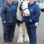 Parents of Louise and Gavin help prepare 'Into the Blue' as part of the Omagh Team at the recent RDA NI Dressage competiton at the Meadows: Henry Doggart Photography