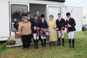 Prize winners of class 1 with Lady Perdita Blackwood, Clandeboye and Lady Clark, Ballygowan Who very kindly came along to present prizes 