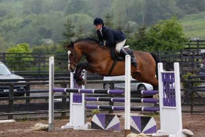 Alison Crothers and keko jumping the 1.10M class at Knockagh View's all money showjumping league