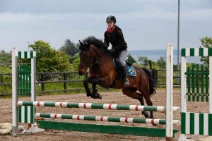 Chloe Hope and topcat at a good day at Knockagh View's all money showjumping league