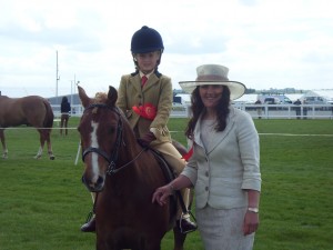 Anna Jackson and Thor with Judge Julie Finlay winner SH FR Open SH