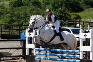 Emma Davies riding Solomon in the 90cm class at the second week of Knockagh view's all money league: Photo AP photography