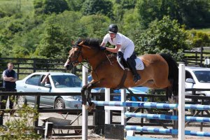 Amy lewers riding Rockrimmon Dreamcatcher to a win in the 1.10m class Photo AP photography