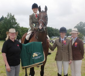 Cheltenham legend Paddy de Plaster wins the Racehorse to Riding Horse Class at Armagh Show with Joanne Quirke on board,and qualify for the Racehorse to Riding Horse Invitational Event at the Dublin Horse Show. Also pictured are Hulie Morrirs (Racehorse to Riding Horse) , and Angela McDonagh (Judge); Julie Morris and Louise Halford (judge.) Photo Tanya Fowles