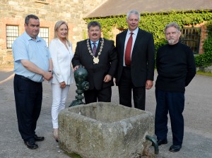 From left Cllr.Andrews, Joan Cunningham ( Saintfield Horse Show Director ) Down District Council Chairman William Walker, Cllr. William Burgess and Leo Casement ( Equestrian Artist )