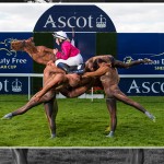 Jockey rides Human Horse at Ascot