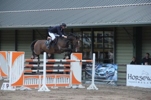 2002 World show jumping champion Dermott Lennon demonstrates his skill by winning the 2013 MSL Mercedes-Benz Autumn Grand Prix at Ravensdale Lodge on board his wife Sandra's Vampire. Ravensdale Lodge are set to host their Autumn Grand Prix Show over the coming weekend, 13th & 14th September. Photo Niall Connolly