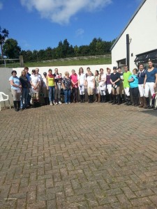 The attendees, instructors and judges of this year's adult camp at Lessans Riding Stables