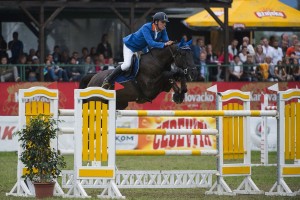 Slovenia’s Luka Zaloznik and Eloise du Petit Vivier claimed individual gold and team silver in the Senior category at the FEI Balkan Jumping Championships 2014 at Zagreb, Croatia last weekend. (Alexis Vassilopoulos/FEI)