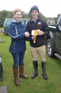 Frank O'Neill 3rd in the 75cm class