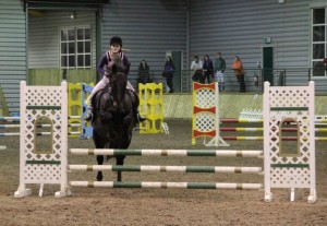  Aimee Murphy and Ravensdale Sage were on a flier in the 80cm class, going clear and drawing the lucky rosette for the Botanica International product prize in Friday evenings horse & pony training league at Ravensdale Lodge.  Photo: Niall Connolly.