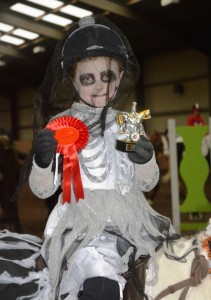 Bride of Dracula, Amber Hopkin showing off her trophy