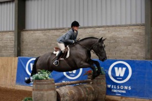 Sarah Donald riding Gerry's girl to a win in the cob class at Knockagh View