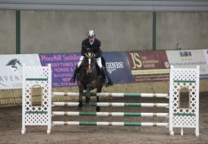  Barry Murphy steered Miss Chippison to a double clear round in the 1.10m class at Ravensdale Lodge's SJI registered indoor horse league on Thursday. Murphy also went double clear with his other ride in the class, Coolskeagh Prince. Photo: Niall Connolly.
