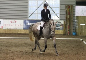 Leah Knight, seen here riding Ollie, had a busy & successful afternoon on Sunday at Ravensdale Lodge's indoor dressage league. Photo: Niall Connolly.