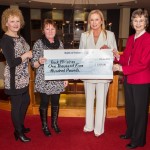 Saintfield Christmas Charity Ride Organiser Joan Cunningham centre present a cheque for £1,000 to go towards The Charity Ride Bore Hole Fund also included are Vi Patterson and Lorraine Johnston.