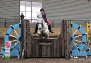 Erin Barlow & Blue had a good afternoon at Ravensdale Lodge on Saturday competing in the 85cm & 1m classes at the indoor arena eventing league at the centre. Photo: Niall Connolly. 
