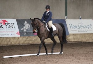 Niamh Donnelly & Dyna put in some strong performances at Ravensdale Lodge on Sunday afternoon at the centres indoor dressage league scoring 71.81% and 77% in classes 2 & 3 respectively. Photo: Niall Connolly. 