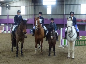 Left to right: Lisa Spratt Pam Fox Victoria Fox and Molly Simpson the winning team at NI Riding Club Championships