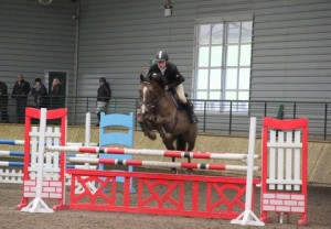 Conor Mc Enaney in action over the 1.20m with King's Best at Ravensdale Lodge's SJI registered horse league on Thursday. Photo: Niall Connolly.