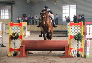 Gwen Scott & Morning Vision won the four year old section at Ravensdale Lodges Young Event Horse qualifier for Balmoral show on Tuesday. Photo: Niall Connolly.