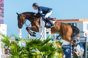 Scott Brash (GBR), pictured here at the Miami Beach 2015 CSI5* on Hello Sanctos, is back as world Jumping number one at the top of the Longines Rankings. (FEI/Amy Dragoo-arnd.nl).  