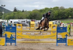 2002 World Show Jumping Champion Dermott Lennon and Vampire Winning the National GP before flying to Shanghai to jump at an invitation event