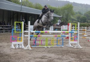 Emmett Mc Court & Calrino recorded back to back double clear rounds in the 1.10m & 1.20m classes at Ravensdale Lodge's SJI registered horse league on Wednesday afternoon. Photo: Niall Connolly.