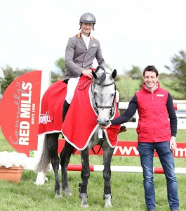 ​Francis Connors pictured with John Gereth from Connolly's RED MILLS at Ballylawn Show Co Waterford - Photo jumping news. com