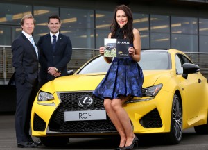 Rebekah Shirley will be living Òla dolce vitaÓ at Down Royal on the 19th and 20th of June this year June with Lexus Belfast, part of the Charles Hurst Group and sponsor of this yearÕs Best Dressed Lady competition on day two of the Summer Festival of Racing (20th June). The lucky winner will be jetting off for an amazing three night five-star break in Rome, the fashion capital of Italy including £500 spending money. Rebekah is pictured with Mike Todd, Down Royal General Manager and Jonathon Lavery Sales manager at Lexus Belfast