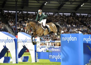 Former World Champion Dermott Lennon is favourite to win the first ever Jumping In The City Grand Prix on Friday
