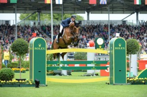 Connolly’s RED MILLS Brand Ambassador Scott Brash, riding Hello Sanctos to victory in the Rolex Grand Prix of Aachen​ Photo Brian Hennessy