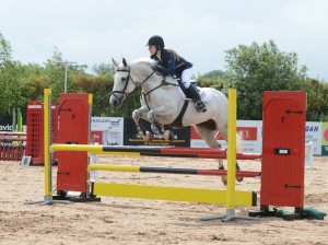 Grace Lavery and Sky Double D Winning the 1m & 1.1m classes at the  Photo: Tori O'connor, the meadows equestrian centre